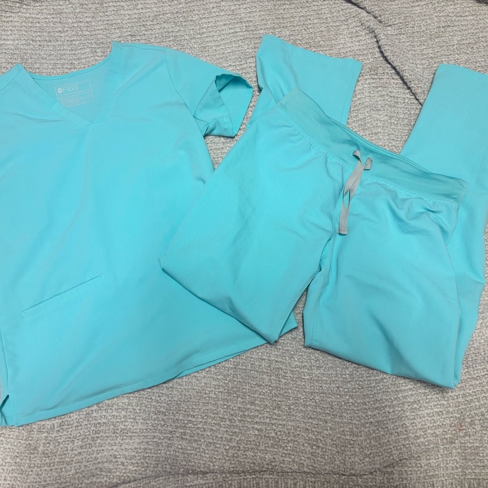 Aqua Blue Scrub Set